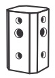 D90/T90/Q90 Drilled Tenon Bracket for Flat Surface Brackets